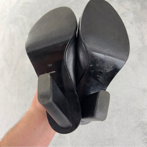 Alexander Wang Black Leather Heels Women’s Size 8 US/38 EU - Picture 3 of 11